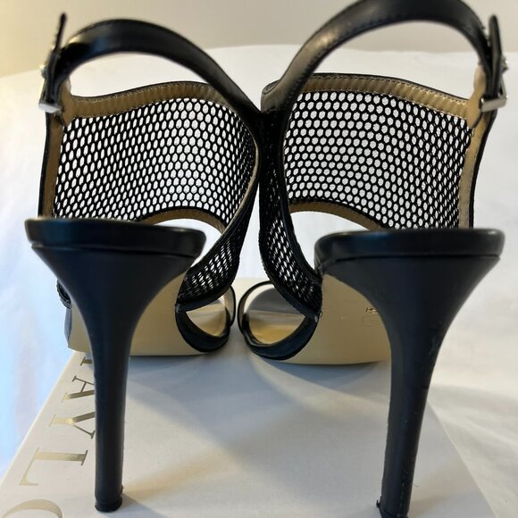 Ann Taylor "Leigh" Mesh Slingback Black Sandals - Size 10M - Picture 4 of 15